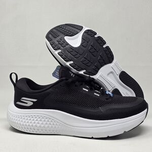 Skechers Go Run Supersonic 172086-BKW Womens Size 9 Black Running Shoes New